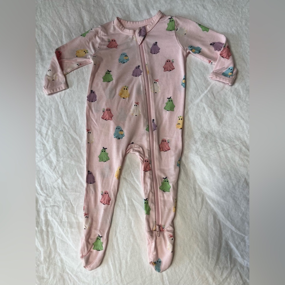 Kyte BABY Ghost Halloween Print Baby Footie